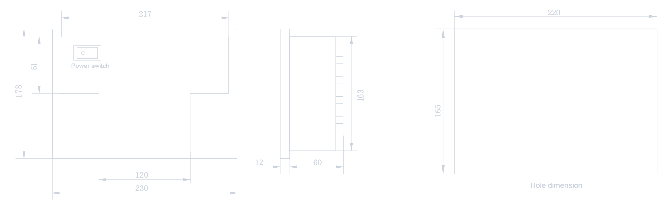 Outline dimension